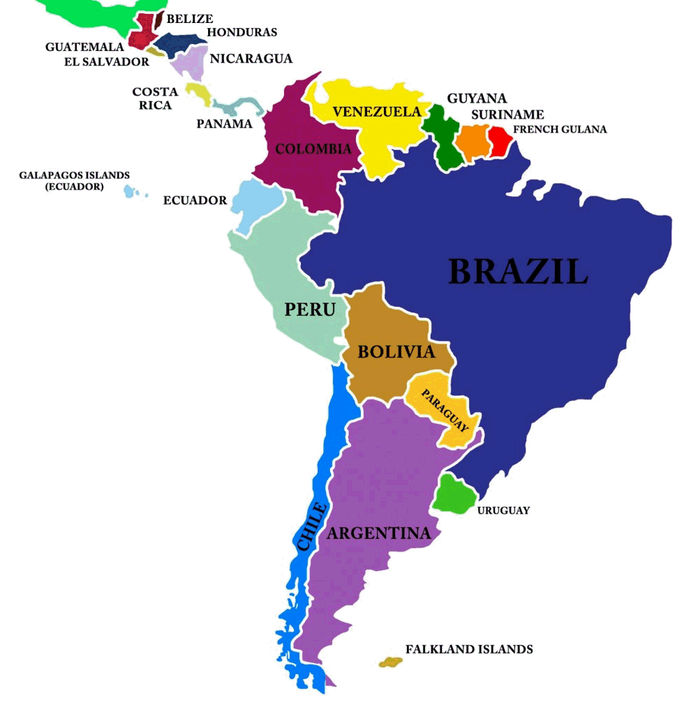 Найдите на карте государства латинской америки названные. Государства Латинской Америки на карте. Карта Латинской Америки со странами. Государства Латинской Америки политическая карта. Политическая карта Латин ктьй Америки.